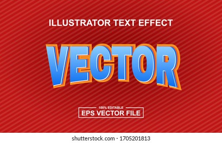 modern 3d vector text effect editable font effect