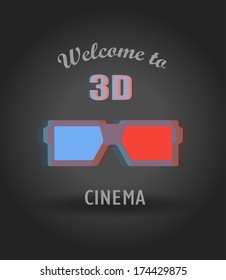 Modern 3d video announcement placard template