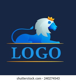 Modern 3d volume lion logo 