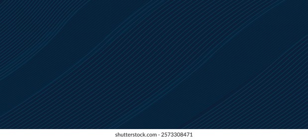 Modern 3D wave curve abstract presentation background. Luxury paper cut background. Abstract decoration, golden pattern, halftone gradients, 3d Vector illustration. Dark blue background design