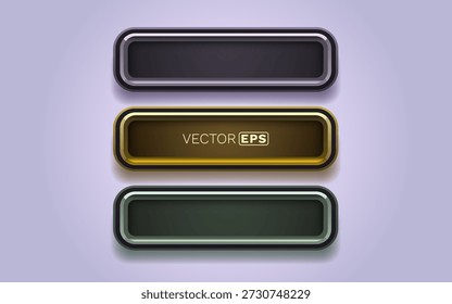 Modernos Botones de Web 3D con un acabado elegante y brillante. Un conjunto versátil de Elementos de interfaz de usuario en blanco diseñados para plataformas digitales. Ilustración vectorial