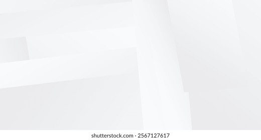 Modern 3D white geometric abstract background overlap layer on bright space art simple design nice