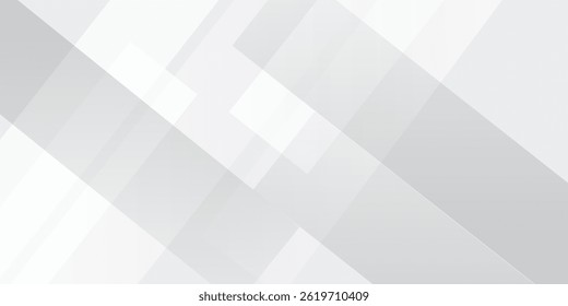 Modern 3D white geometric abstract background overlap layer on bright space modern vector