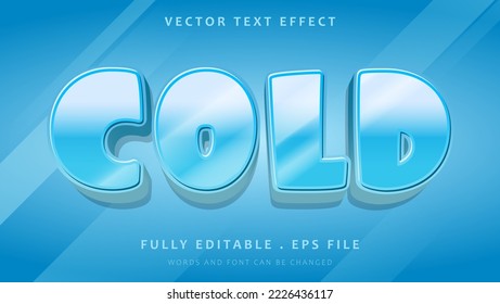 Modern 3d Word Cold Editable Text Effect Design. Effect Saved In Graphic Style