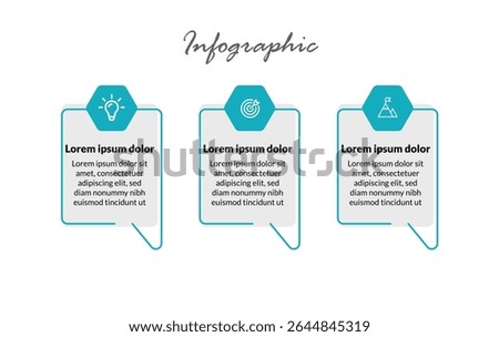 Modern 3-Step Infographic Template – Perfect for Workflow Diagrams, Web Design Projects, Data Visualization, and Marketing Presentation Layouts.