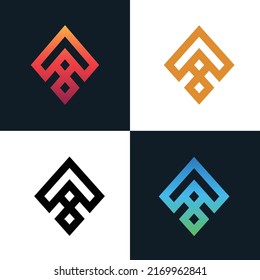 Modern 4 Color Logo Design Template  