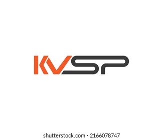 Modern 4 Letters KVSP Logo Design Concept. Professional Logo Design Vector Illustration On White Background.