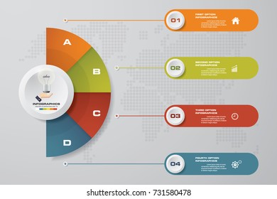 Modern 4 options presentation business infographics template. EPS 10.