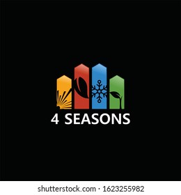 Modern 4 Season Logo Vector Download 