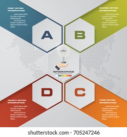 Modern 4 steps process. Simple&Editable abstract design element. EPS10.