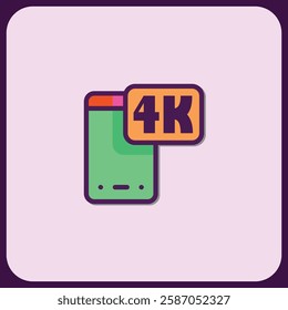 Modern 4K Smartphone Icon Design Element