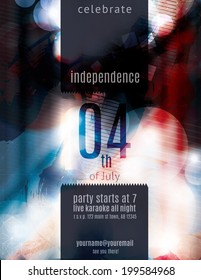 Modern 4th Of July Grunge Flyer Template