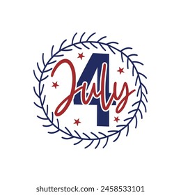 Modern 4th July. Vector Illustration