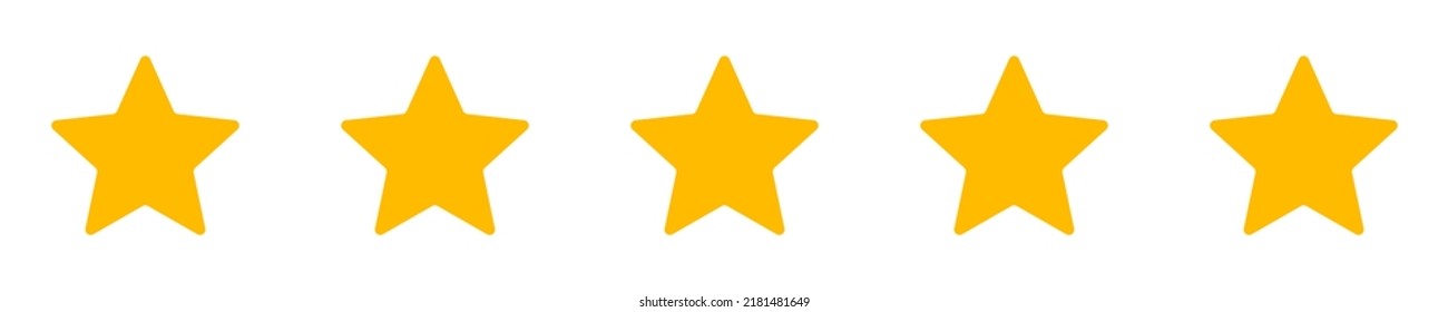 Modern 5 yellow stars vector illustration eps. Concepts of success, satisfaction, rating, raking, quality and satisfied costumer. 