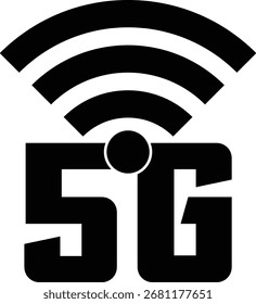 Modernes 5g-Symbol für drahtlose Konnektivität und High-Speed-Internettechnologie