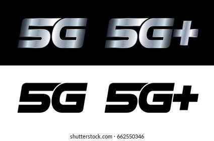 Modern 5G And 5G+ Signs