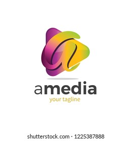 Modern 'a' Media Logo