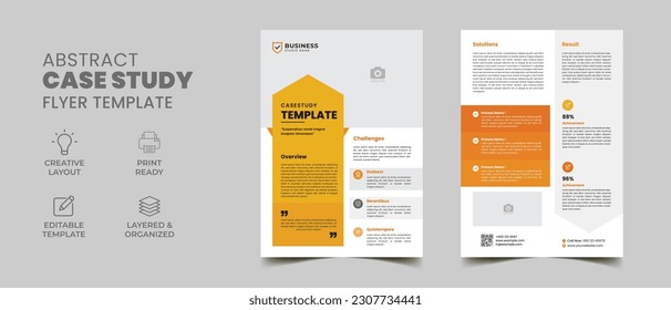 modern a4 business case study template design, case study booklet layout template with minimal design vector illustrator. 