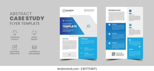 modern a4 business case study template design 