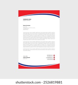 Modern A4 business and corporate letterhead template