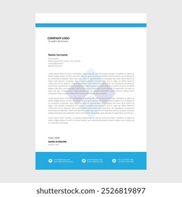 Modern A4 business and corporate letterhead template