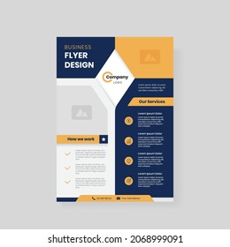 modern a4 business flyer design template