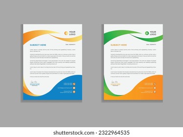 Modern a4 business letterhead template design