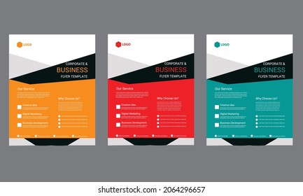 Modern a4 coloeful flyer design template here