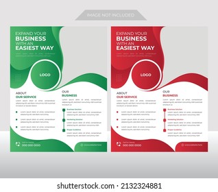 modern a4 flyer or brochure design template for business agency