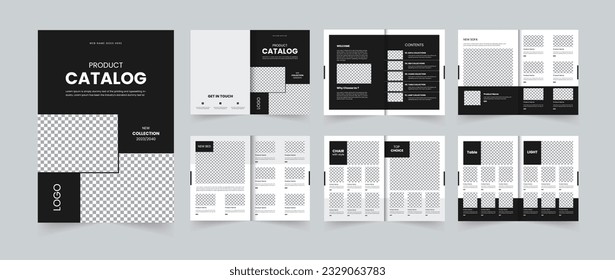 Modern A4 product catalog template design 12 Pages