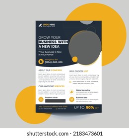 modern a4 size corporate business flyer template