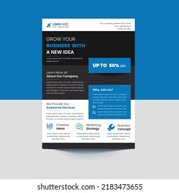 modern a4 size corporate business flyer template