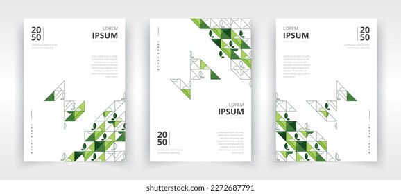 Modern a4 size portrait poster templates with artwork suitable for eco friendly or organic products and services, flyer or leaflet layout, banner, presentation, book or magazine cover, annual report