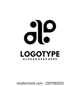 Modern AA logo letter simple and creative design concept 