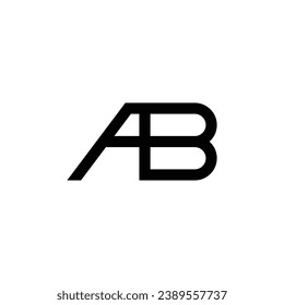 diseño moderno de logotipo de letras monográficas AB A B