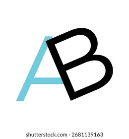 Vector moderno del monograma del logotipo de las iniciales de AB para la identidad Corporativa