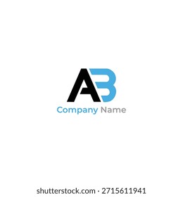 Modernes AB-Letter-Logo-Design mit sauberem Farbverlauf