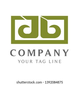Modern AB letter logo template for the beauty and digital business.