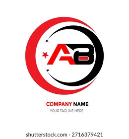 Modern AB Monogram Logo Branding Design. Vector illustration.	