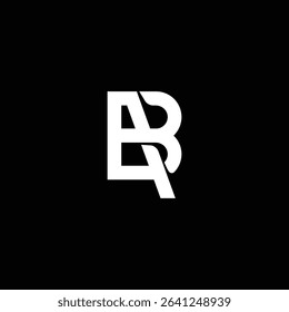 Modern AB monogram logo in geometric style with clean lines and symmetry. Ideal for branding, apparel, tech, or e sport teams. Fully editable EPS vector included