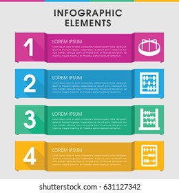 Modern abacus infographic template. infographic design with abacus icons includes child playground carousel. can be used for presentation, diagram, annual report, web design.