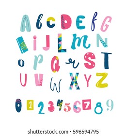 Modern ABC For Your Design. Kids Style.