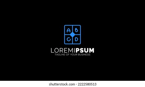 Modern ABCD Letter Logo design Icon symbol Vector Template