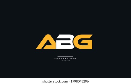 Modern ABG Letter Business Logo Design Alphabet Icon Vector Symbol svg