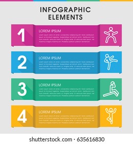 Modern abs infographic template. infographic design with abs icons includes . can be used for presentation, diagram, annual report, web design.