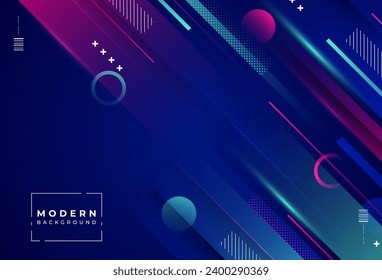 Modern abstarct background. Dark blue. Colorful . Gradation. Slash effect style.Vector design.