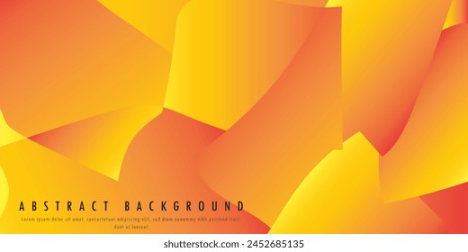 Diseño moderno de fondo amarillo mixto naranja dinámico, fondo dinámico abstracto en estilo 3D con color naranja.  Fondo de Vector.