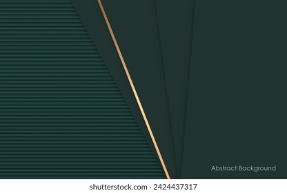 Modern abstarct green and golden luxury background