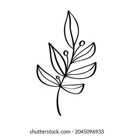 Modernes Abstraktes Blatt von handgezeichneten Formen und doodle Design-Elemente. Exotische moderne, trendige Vektorgrafik. Ideal für Boho-Poster, Instagram-Posts, Sticker.