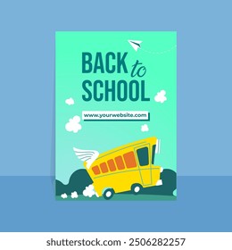 modern abstrac trend vector gradient back to school party poster template